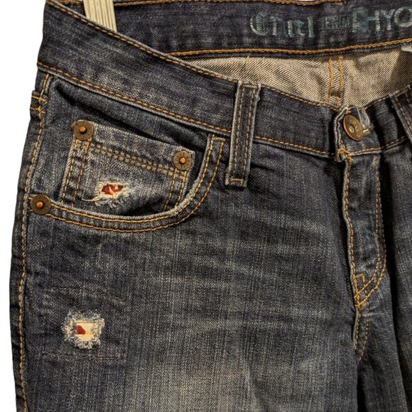 Cruel Girl Rhyon Boyfriend Jeans Distressed Patched Denim Women's Size 1R 28/30 - Picture 4 of 8